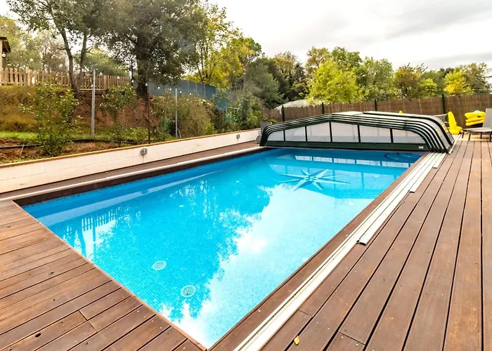 Alpehytte Ca La Iaia - Casa Con Piscina Y Jardin Girona